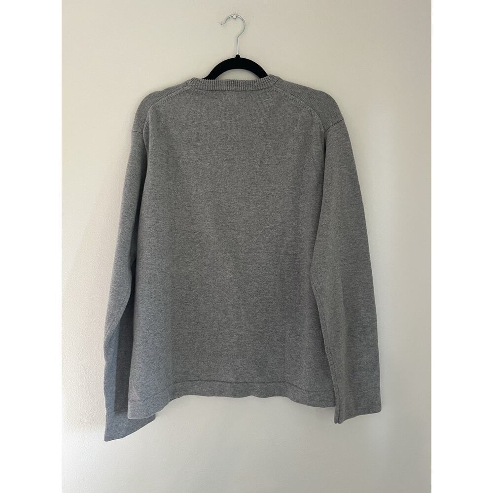 Vintage J. Crew Men’s Size Xl Gray 100% Cotton Knit Crewneck Sweater Pullover - Picture 7 of 7